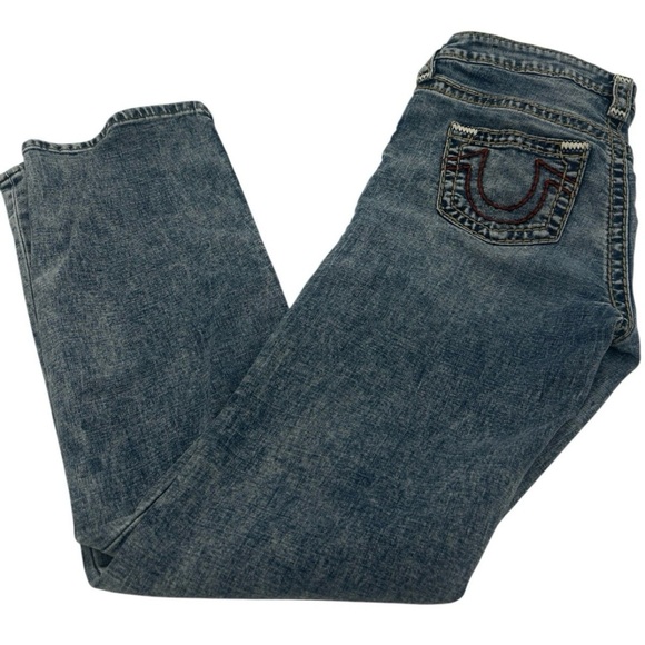 True Religion Becca Mid Rise Bootcut Cut Blue Wash Jeans Women's Size 29 - Picture 2 of 8